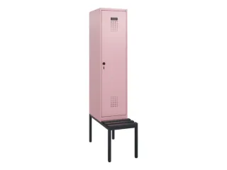 locker met bank,HxBxD 1950x400x815mm,1vak,vak B 400mm,draaigrendel - 2