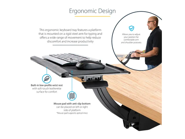 Uitschuifbare Bureau Toetsenbordlade