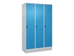 locker,HxBxD 1950x1200x500mm,3vak,vak B 400mm,draaigrendel,sokkel