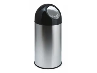 Afvalbak Met Pushdeksel 40 Liter RVS Zwart - 1