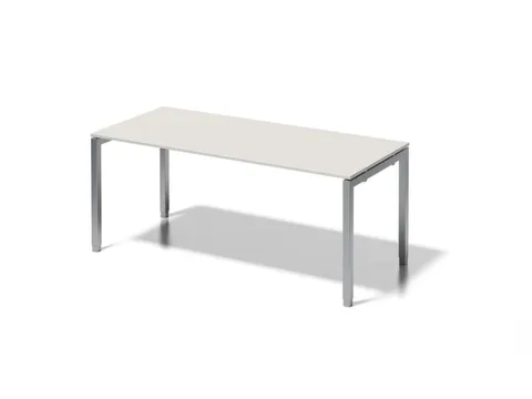 In hoogte verstelbaar bureau,HxBxD 650-850x1800x800mm,blad grijswit