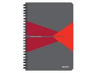 Notitieboek Leitz Office A5 lijn 180pag grijs rood - 6