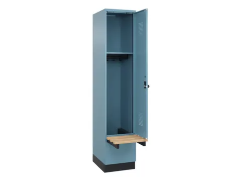 locker met bank,HxBxD 1950x400x815mm,1vak,vak B 400mm,draaigrendel