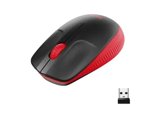 Logitech M190 Draadloze Muis Zwart Rood - 1