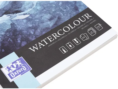 Aquarelblok Oxford Watercolour A4 20 vel 300gr gelijmd