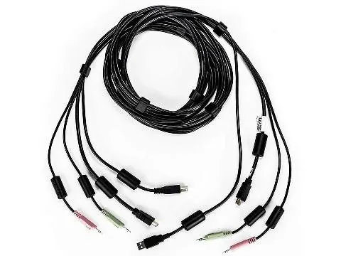 Vertiv Avocent CBL0127, 3 m, USB, USB, HDMI, Zwart, USB