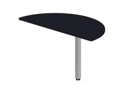aanbouwtafel,i.h.v.,HxBxD 720-840x1200x600mm,halfrond,CC-zwart
