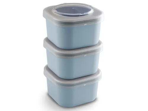 #*Lunch set Blauw Sigma home food set 3 stuks9,3 x 9,3 x 16,7 cm