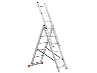 Multifunctionele Telescoopladder,3X6,Sporten,Aluminium - 2