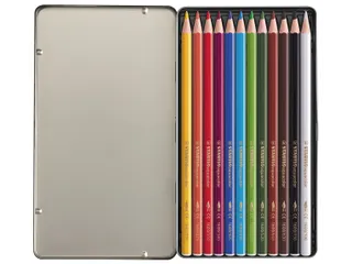 Kleurpotloden Stabilo Aquacolor 12Stuks Metalen Etui Assorti - 6
