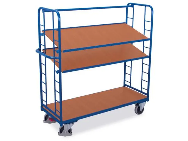 Bijzetwagen 400kg 1570x637mm 3 Etages Incl. Bodemplaat Hout