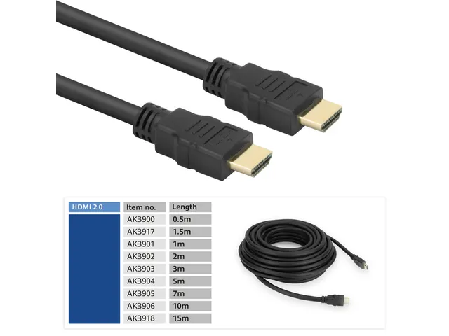 Kabel ACT HDMI ETH4K M/M zwart 2 meter