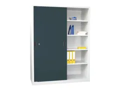 schuifdeurkast,HxBxD 1950x1500x600mm,RAL7035,front RAL7016