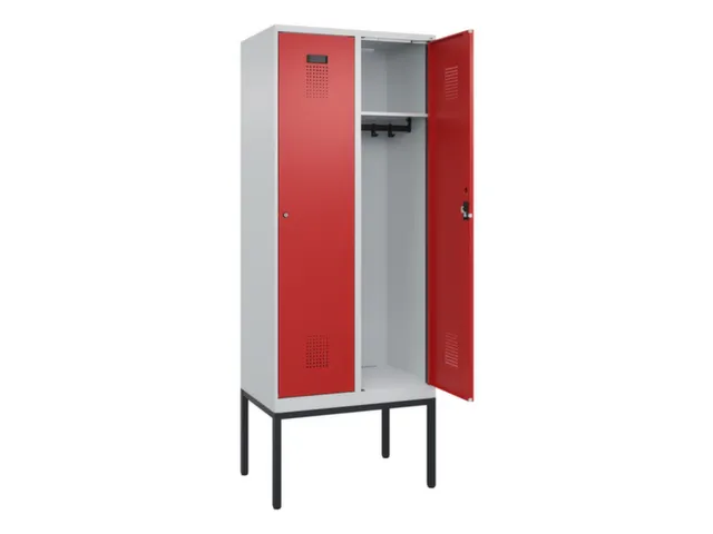 locker,HxBxD 2120x800x500mm,2vak,vak B 400mm,cil.-slot,voetonderstel