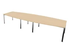 vergadertafel,HxBxD 740x4000x1400mm,vatvormig,NE-esdoorn