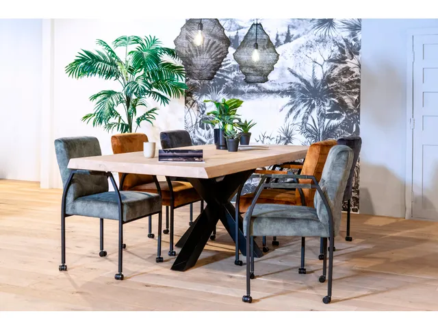 Vergaderstoel Albany Hunter Velours Zwart 4-poots frame