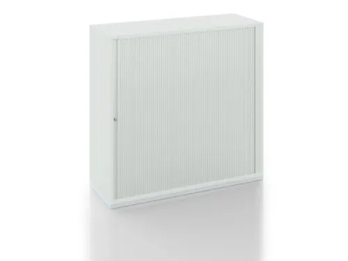Jaloeziedeurkast 1200x1200x450mm Sokkel Aluzilver Decor Lichtgrijs