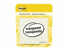 Memoblok Post-it 3M 73x73mm Transparant