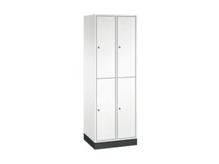 Dubbeldekse garderobekast,HxBxD 1950x620x500mm,2x2vak.,vak B 260mm - 2