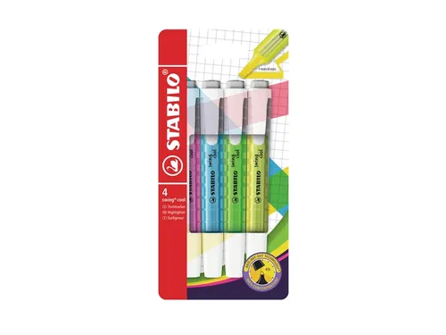 Markeerstift Stabilo Swing Cool Assorti 4 Stuks