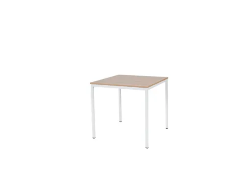 Domino Basic Tafel Vaste Hoogte 800x800mm Hav/Kers 25mm Wit 4-Poots