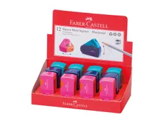 puntenslijper Faber-Castell "Sleeve" Mini enkel assorti kleuren displa