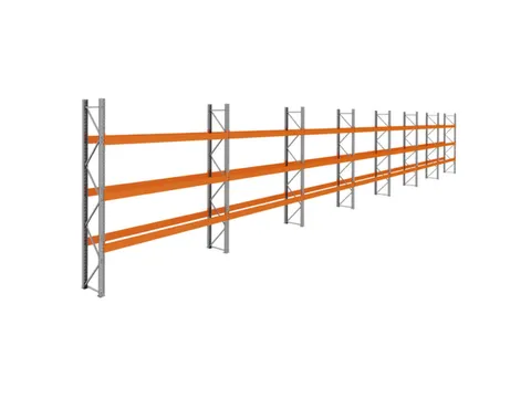 palletstelling,basis+6xaanbouw,HxBxD 3990x26000x750mm,vakl. 3400kg