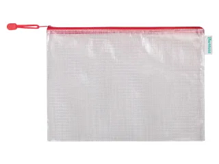 Opbergtas Tarifold met rits 330x240mm PVC rood - 1