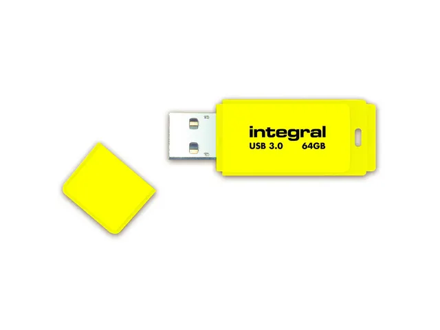 USB stick 3.0 Integral Neon USB-A 64GB geel