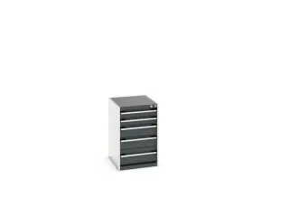 ladekast HxBxD 800x525x650mm 5laden romp RAL7035 front RAL7016 - 7