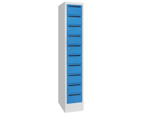 Postsorteerkast 1850x330x500mm 10 Vakken Ral7035 Front Ral5012