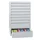 ladekast HxBxD 1000x715x600mm 8laden slot RAL7035 front RAL5012
