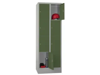 lockerkast,HxBxD 1850x600x500mm,2x4vakken,RAL7035,front RAL6011 - 3