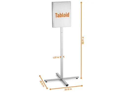 Vloerstandaard info stand outdoor A3 grijs