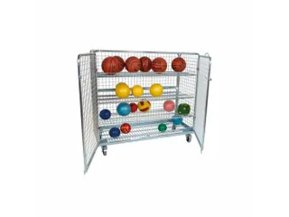 ballenwagen,draagverm. 500kg,HxLxB 1400x1500x620mm,3gaaswanden,deur - 1
