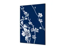 Wanddecoratie Textiel Set A1 Japanse Bloesem Blauw