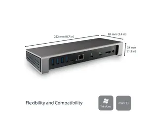 Dual 4K 60Hz Monitor Thunderbolt 3 Dock Met 6X Usb 3.0 Poorten - 3