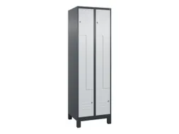 Z-garderobekast,HxBxD 1950x600x500mm,vak B 150/300mm,cil.-slot,voeten