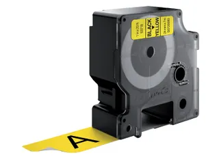 Labeltape Dymo 53718 D1 S720980 24mmx7m zwart op geel - 2