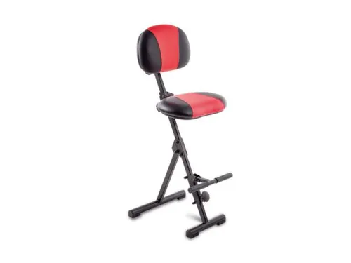 Stahulp Zwart-Rood 540-900x370x210mm Kunstleren Zitting/Rugleuning