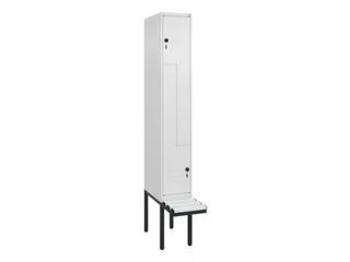 Z-garderobekast,HxBxD 2120x300x815mm,2vak,vak B 300mm,draaigrendel - 1