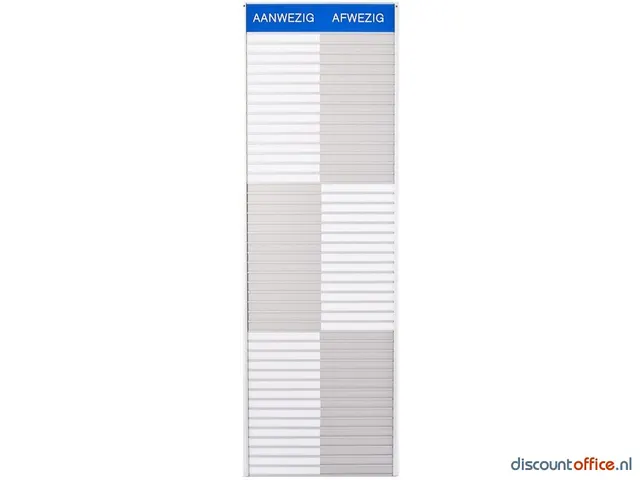 In-uit Bord 45 Namen Aluminium Aan/afwezigheidsbord