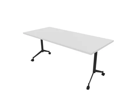 klaptafel,HxBxD 750x1800x700mm,hoekig,T-voet donkergrijs,ovale buis