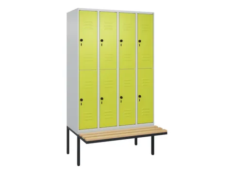 Dubbeldekse dekenkist,HxBxD 2120x1200x815mm,4x2vak.,vak B 300mm