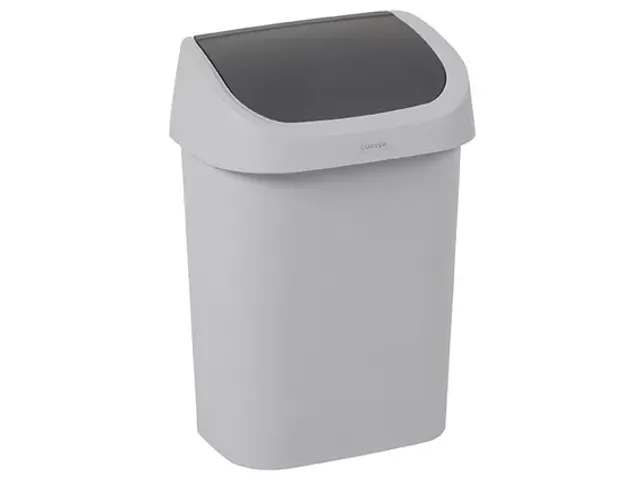 Curver vuilnisbak Mistral Swing recycled PVC 10 Liter Antraciet
