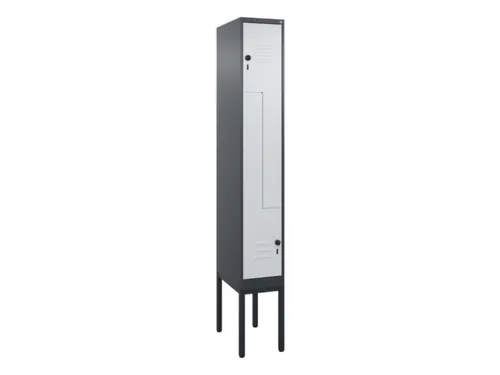 Z-garderobekast,HxBxD 2120x300x500mm,vak B 150/300mm,draaigrendel
