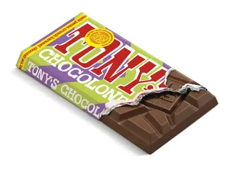 Chocolade Tony Chocolonely melk karamel pecan crunch reep 90 gram - 1