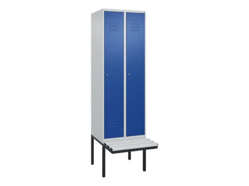 locker met bank,HxBxD 2120x600x815mm,2vak,vak B 300mm,cil.-slot