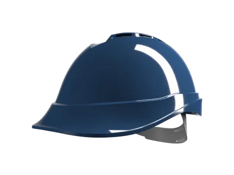 MSA V-Gard 200 veiligheidshelm met Push-Key binnenwerk Blauw