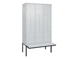 Z-garderobekast,HxBxD 2120x1200x815mm,6vak,vak B 400mm,cil.-slot